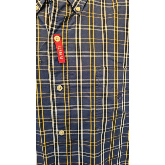 NWT 2XLT 2XL TALL Chaps Easy Care no iron long sleeve plaid button up casual - Picture 3 of 7